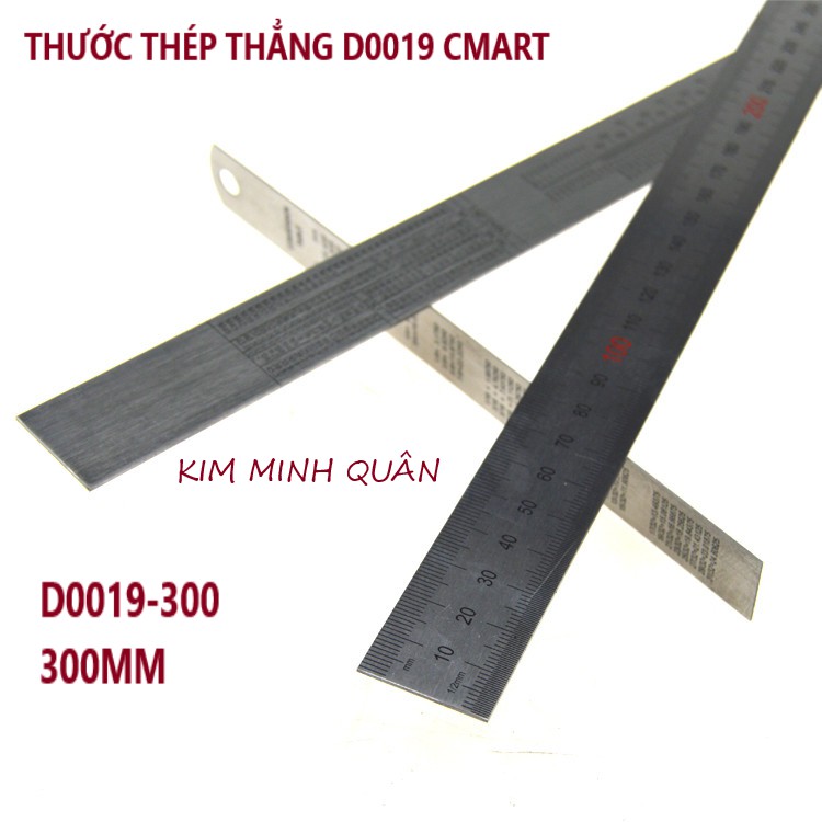 Thước Lá Thép Thẳng Cao Cấp 300mm D0019-300 CMART