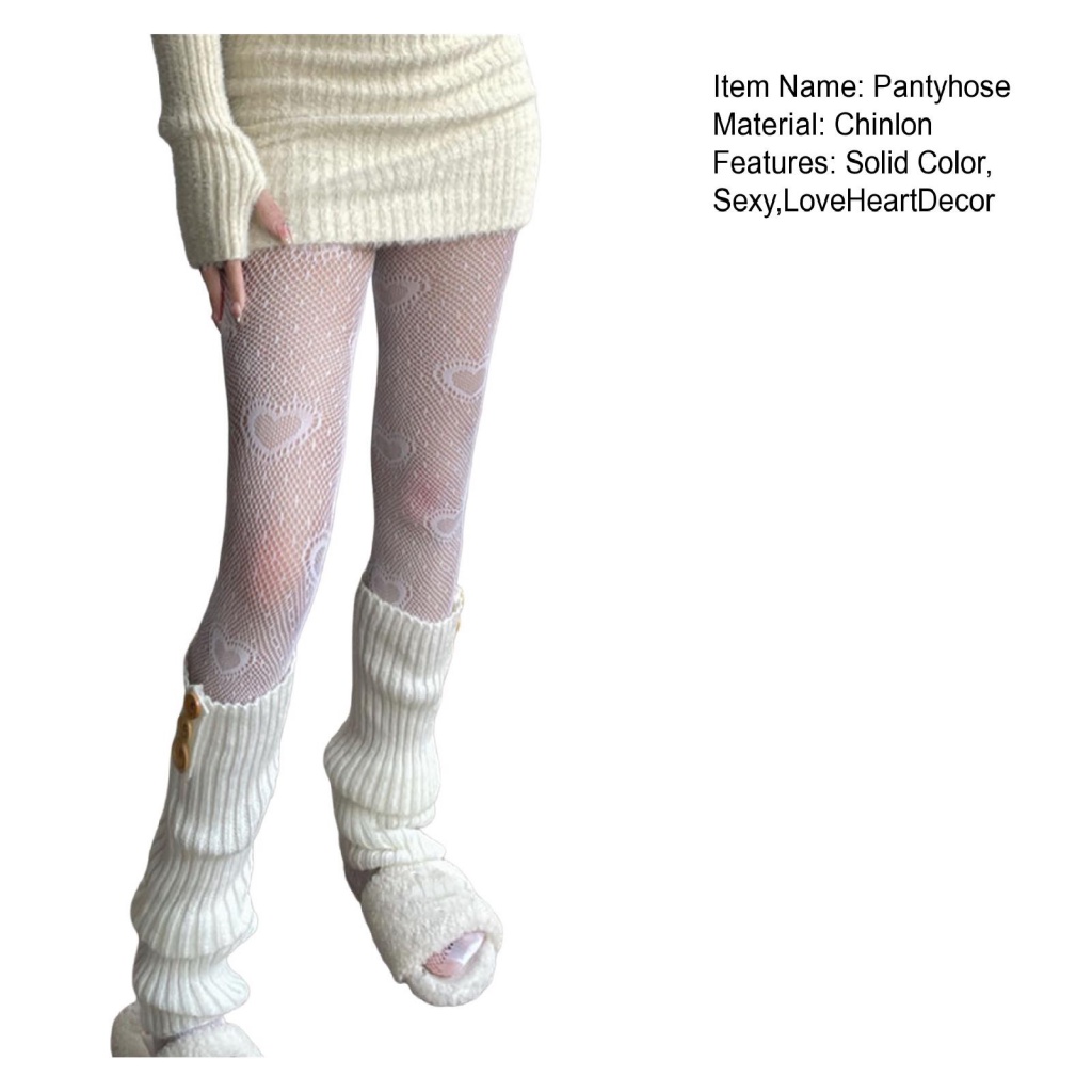 &lt; Citydiscount &gt; Quần Tất Lưới Rỗng Họa Tiết Trái Tim Dễ Thương Cho Bé Gái