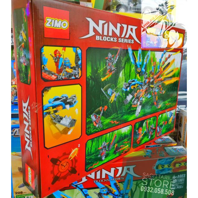 [Hot] Lego Zimo Lắp Ráp Robot Ninja Rồng 2 Đầu ( 430 Mảnh ) [ Có Sẵn ]