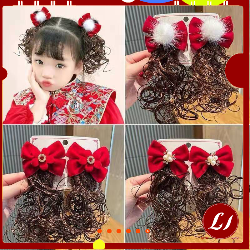 SET 2 KẸP TÓC GIẢ CÓ NƠ dễ thương cho bé, kẹp tóc