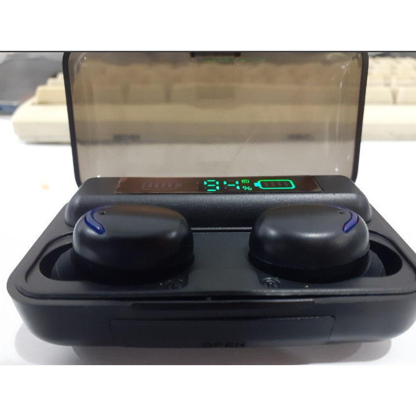 Tai nghe nhét tai Bluetooth V5.0 không dây, F9-5C với âm thanh HIFI căng BASS, điều khiển cảm ứng dễ dùng, Pin 1200mah