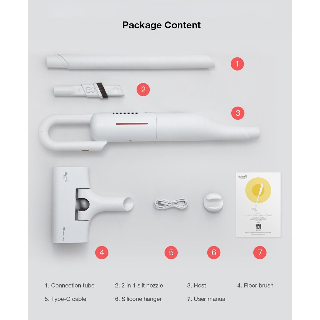 [CAM KẾT CHÍNH HÃNG] Máy hút bụi không dây cầm tay Pin sạc Deerma VC01 | BigBuy360 - bigbuy360.vn
