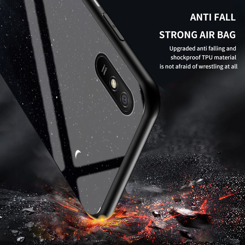 Ốp Lưng Mặt Kính Cường Lực Họa Tiết Bầu Trời Sao Cho Xiaomi Redmi 9 9a Redmi 9a 9 A