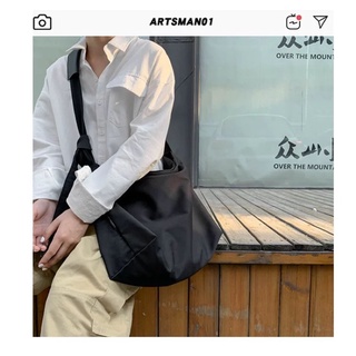 Túi đeo chéo dây rút vải canvas