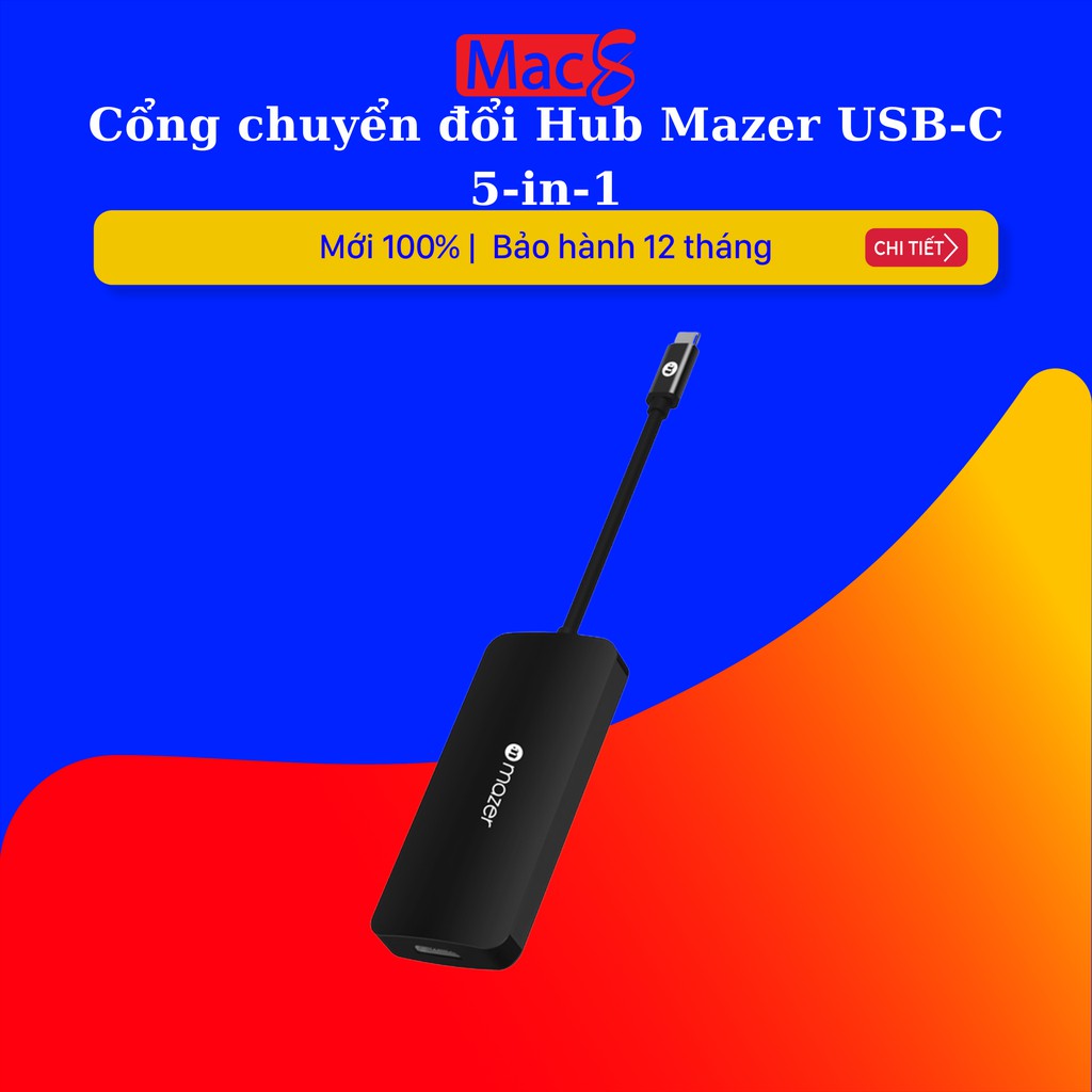 Cổng chuyển đổi Hub Mazer USB-C 5-in-1