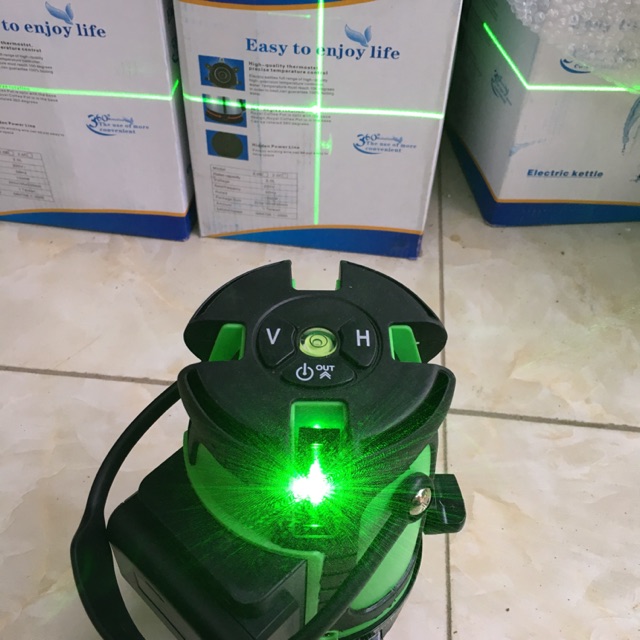 Máy cân mực laser 5 tia xanh pin to