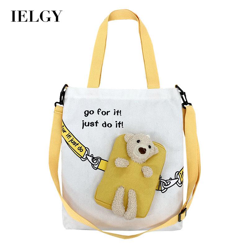 Túi Đeo Vai Vải canvas Cầm Tay In Họa Tiết Dễ Thương Thời Trang Cho Nữ