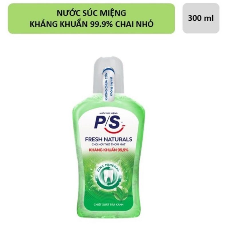 Nước súc miệng không chứa cồn không cay rát trà xanh 300ml
