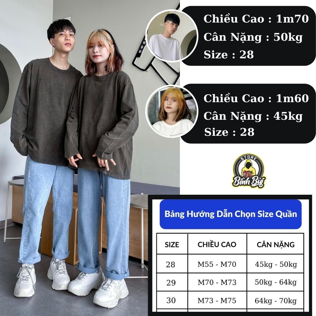 Quần Baggy Nam, Jeans Baggy Xuông Bò Nam Dáng Ống Suông Rộng Nam | BigBuy360 - bigbuy360.vn