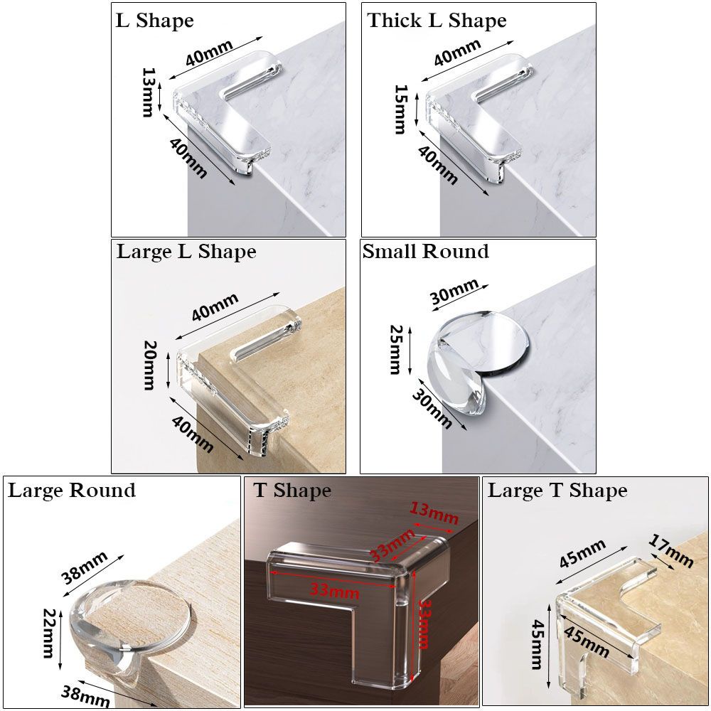 Bộ 4 miếng bọc cạnh bàn chất liệu silicon mềm bảo vệ an toàn cho bé