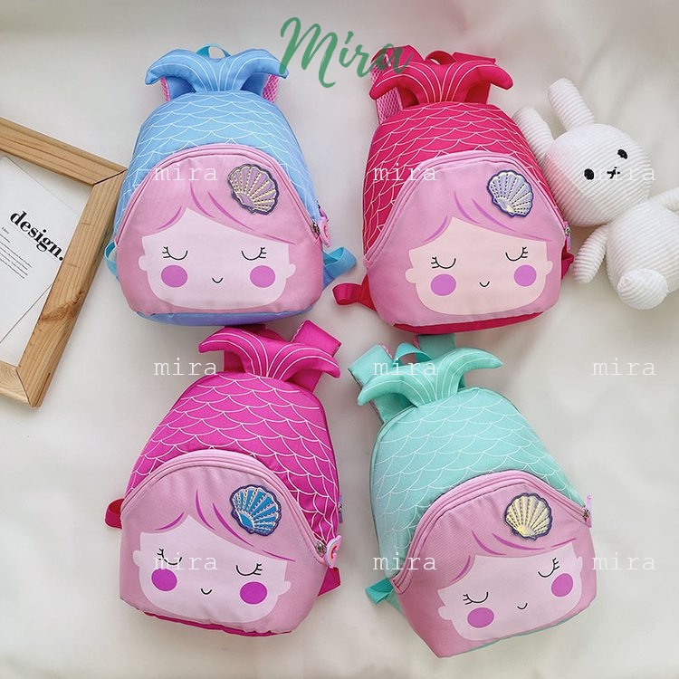 Balo đi học Ba Lô Cho Bé Cặp Cho Trẻ Mầm Non Nàng Tiên Cá Mini Dễ Thương Phong Cách Ulzzang Hàn Quốc MIRA-TV58014