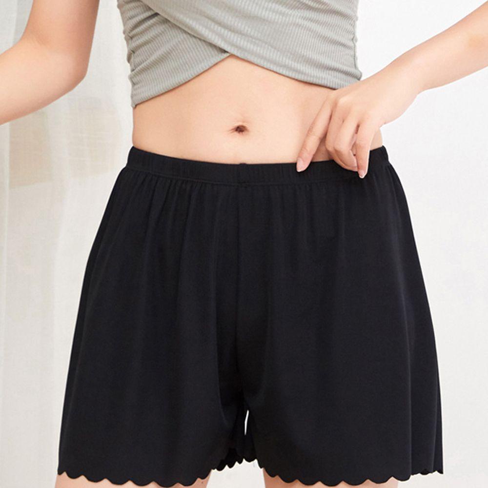 QQMALL Quần Lót An Toàn Vải Lụa Lạnh Mềm Mại Thoáng Khí Màu Trơn Cỡ Lớn Thời Trang Mùa Hè Cho