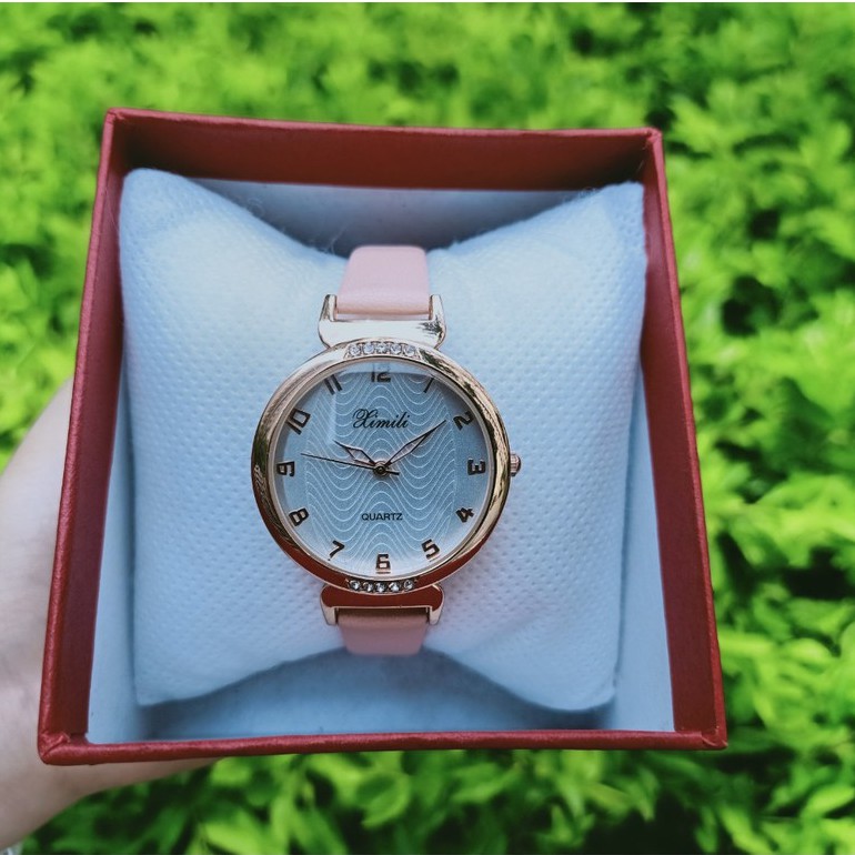 Đồng Hồ Nữ Ximili Dây Da Cao Cấp Màu Hồng, Đính Đá Trẻ Trung Năng Động XM1 [ SIÊU GIẢM GIÁ ] | BigBuy360 - bigbuy360.vn