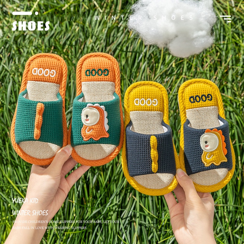 Dép Đi Trong Nhà Chống Trượt Họa Tiết Khủng Long Hoạt Hình Thời Trang Xuân Thu 2023