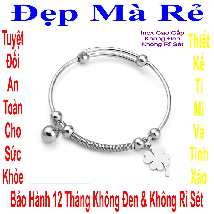 Kiềng đeo tay inox nữ - Tự điều chỉnh được theo cổ tay - Cam kết 1 đổi 1 nếu hoen, gỉ sét