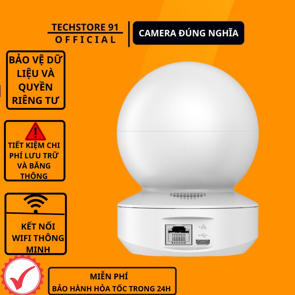 Camera wifi ezviz C6N cảnh báo về điện thoại, loa mic đàm thoại 2 chiều TECHSTORE 91