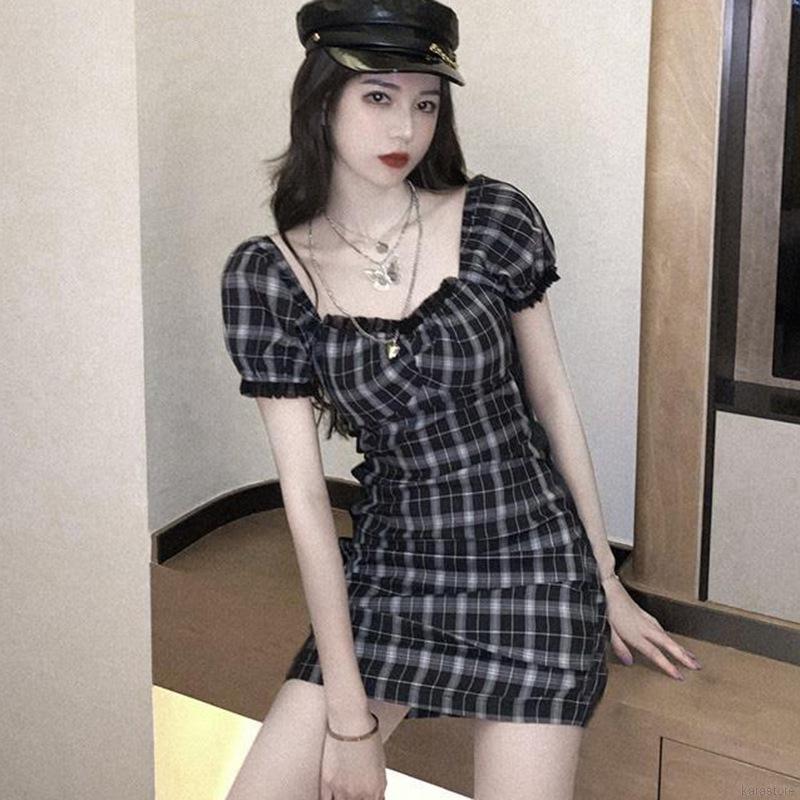 Đầm Tay Phồng Phối Lưới Nhấn Eo Thời Trang Mùa Hè Cho Nữ | BigBuy360 - bigbuy360.vn