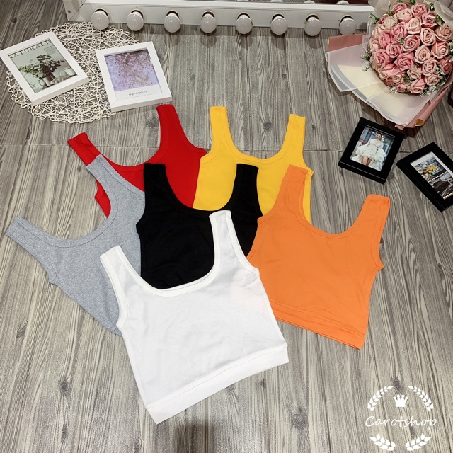 [Mã FAMAYWA giảm 10K đơn 50K] XẢ KHO Áo thun 2 dây bảng lớn bo eo nhiều màu freesize dưới 53kg - Carotshop | BigBuy360 - bigbuy360.vn