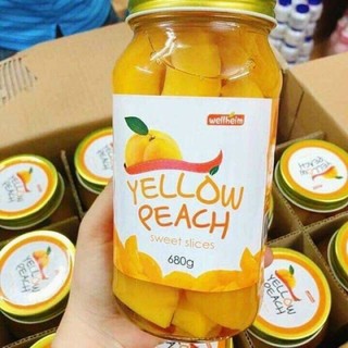🍑🍑🍑 Đào Ngâm Yellow Peach (Hàn Quốc) lọ 680g