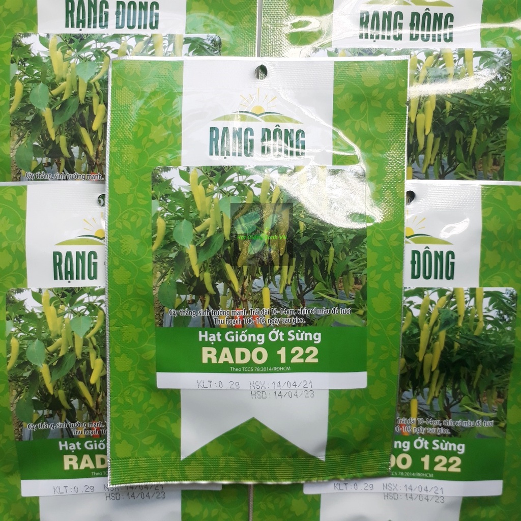 [Seeds] Hạt giống ớt sừng vàng, đóng gói 0.2gr (khoảng 30 hạt)