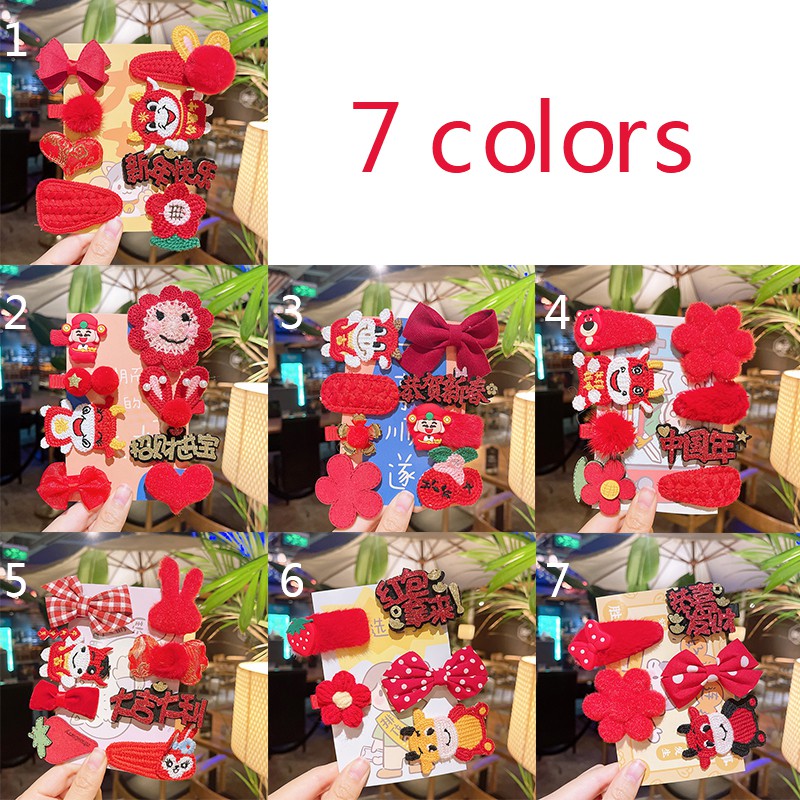 Set Phụ Kiện Cài Tóc Phong Cách Trung Hoa Xinh Xắn Cho Bé Gái