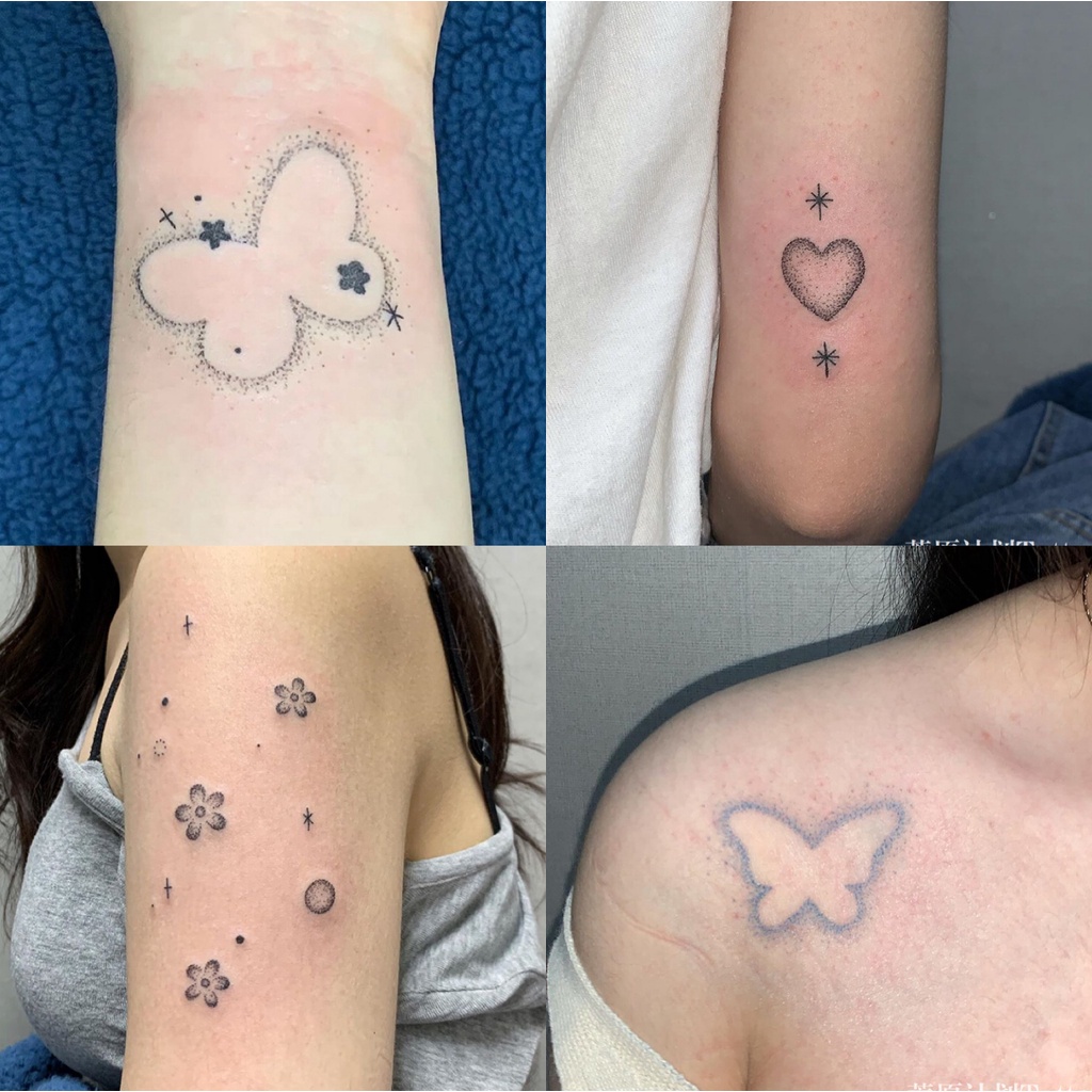 Hình Xăm Dán Hình Bướm Dễ Thương Chống Thấm Nước Lâu Trôi