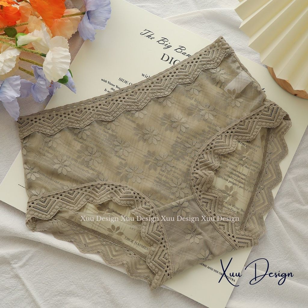 Quần lót ren sexy Wexuu Design, Quần lót nữ ren xuyên thấu thêu hoa gợi cảm quyến rũ - QC52