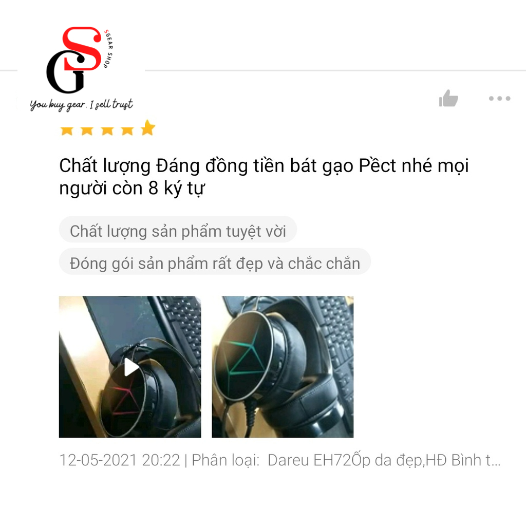 Tai nghe gaming có dây Dareu EH722s RGB, jack 7.1_Gear_2nd
