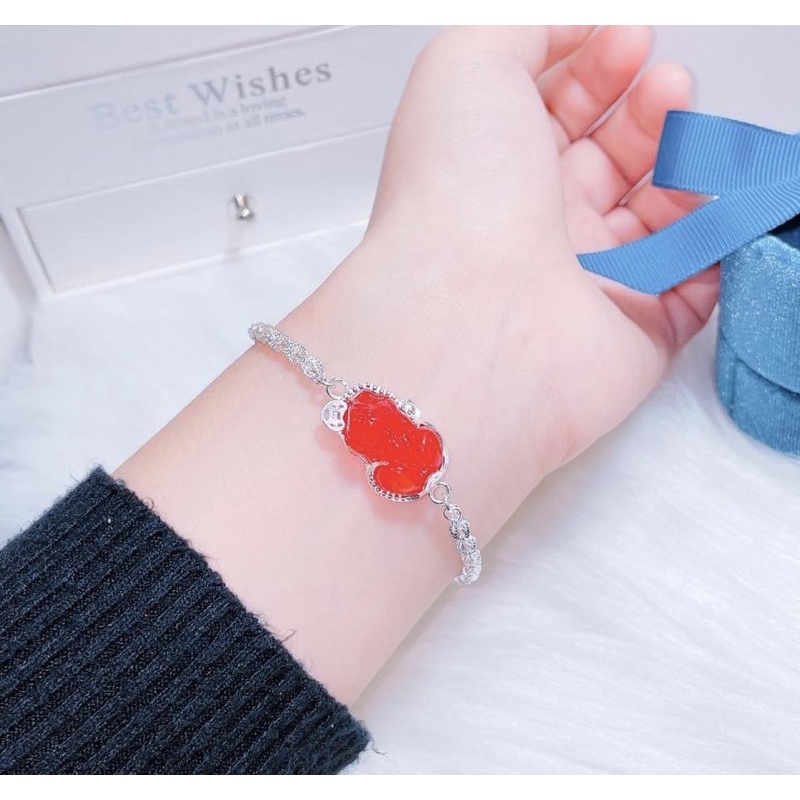 Lắc tay Nghê mix dây phụng bạc, may mắn tài lộc đủ màu phong thuỷ Mainomi Shop Bạc Xinh