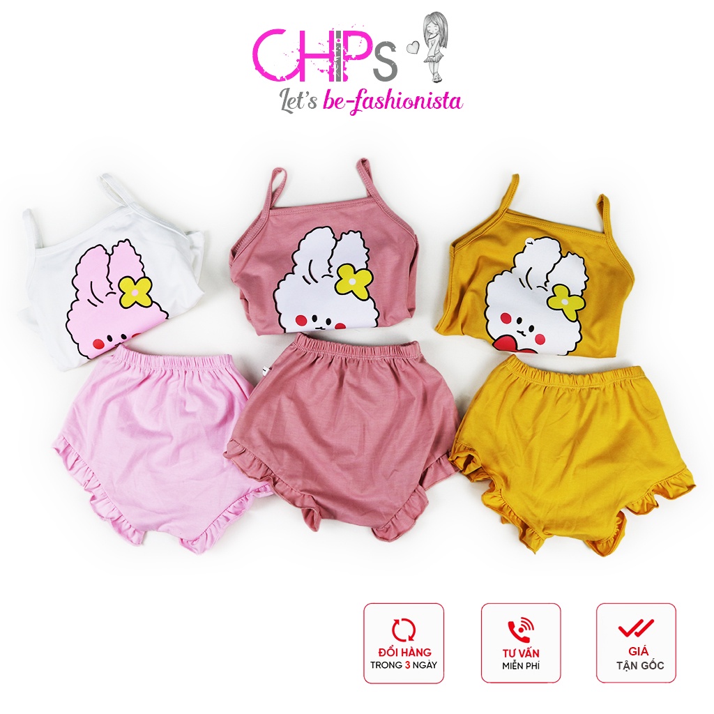 Bộ Quần Áo Hai Dây Xinh Xắn Cho Bé Gái