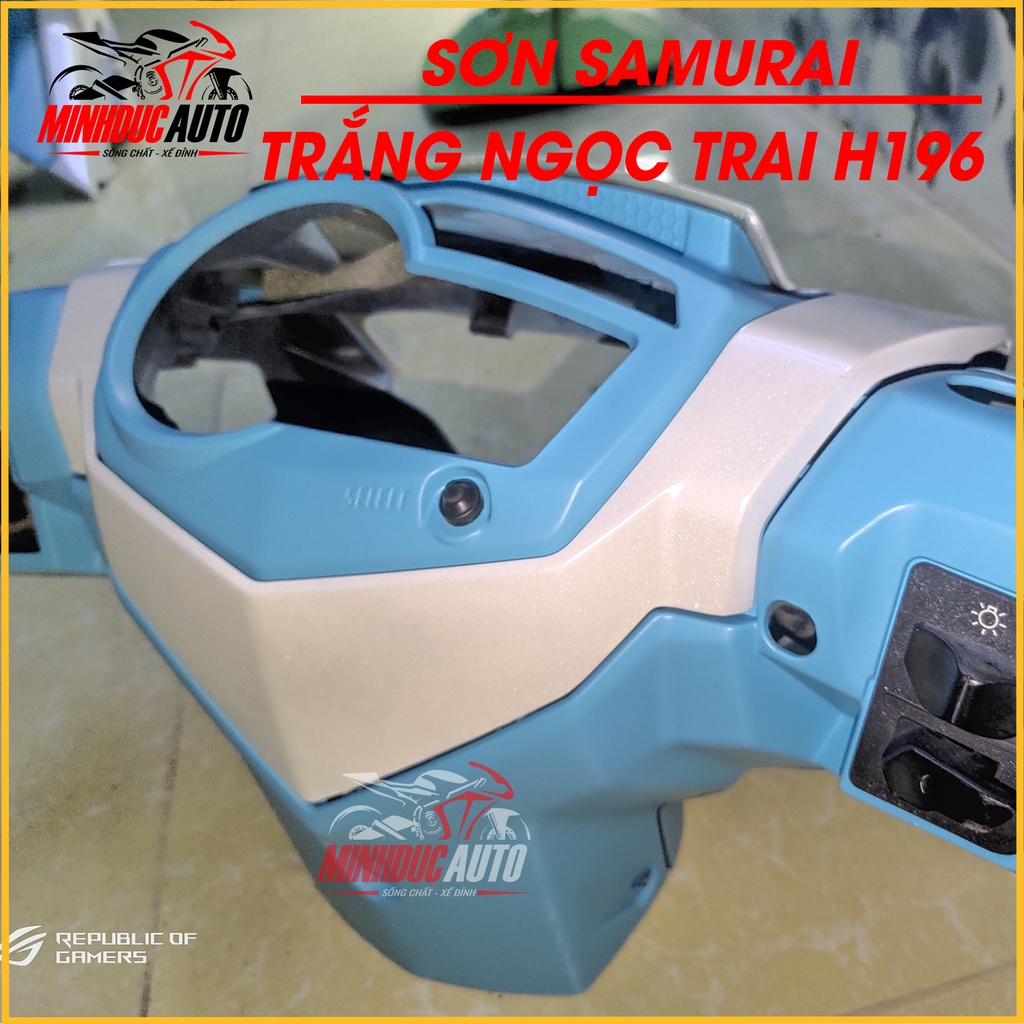 Sơn Samurai trắng ngọc trai H196 cao cấp nhập khẩu Malaysia