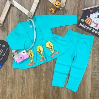 Combo 3 bộ dài tay be gái