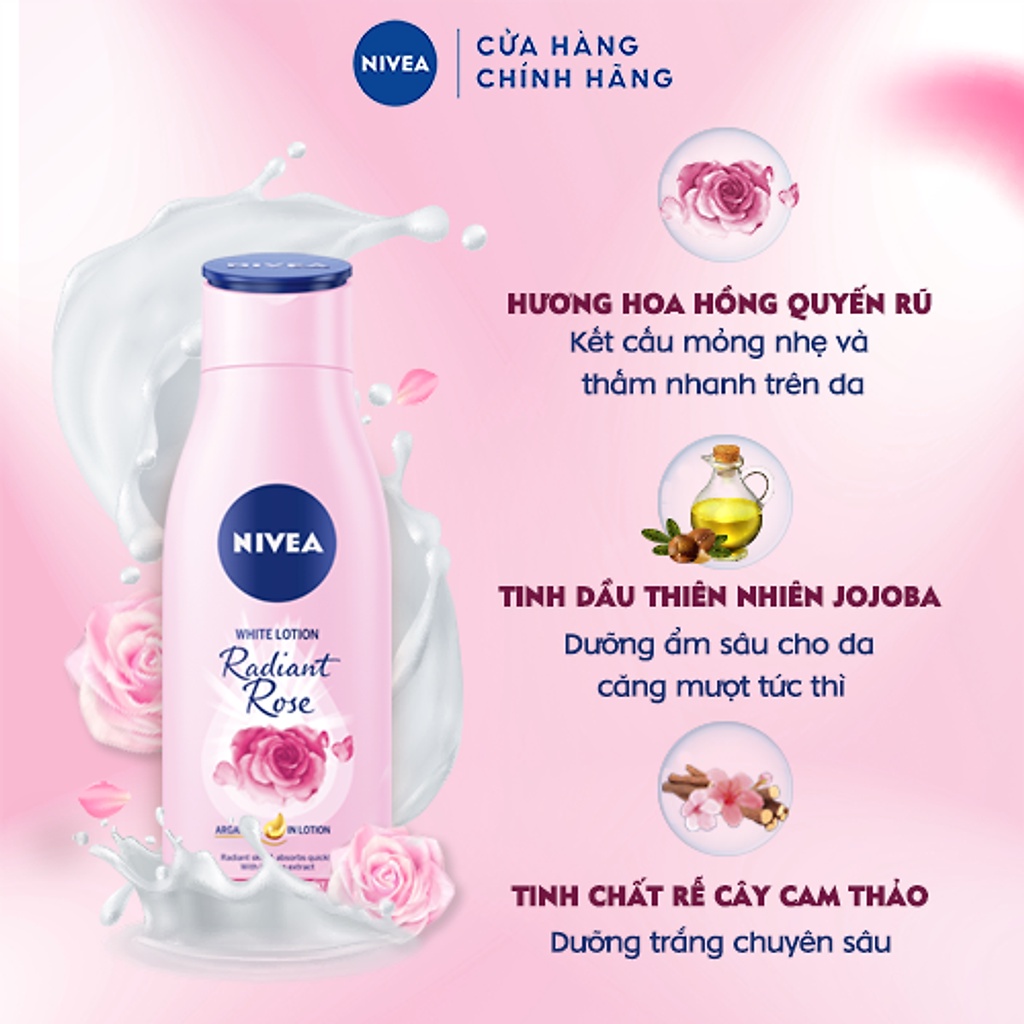 Sữa dưỡng thể dưỡng giúp săn da, dưỡng trắng Ban Ngày/Ban Đêm/Radiant Rose 200ml