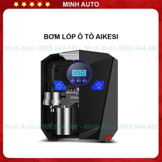 Bơm Lốp Ô Tô 🚗FREESHIP🚗 Bơm Hơi Mini, Bơm Xe Ô Tô Aikesi Điện Tử Đèn Led Tích Hợp Đèn Pin Cắm Tẩu 12V Có Tự Ngắt
