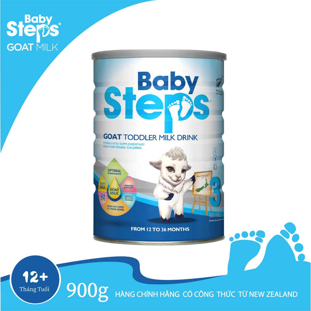 Sữa Dê Công thức Baby Steps Số 3 Goat Toddler Milk Drink 900gr