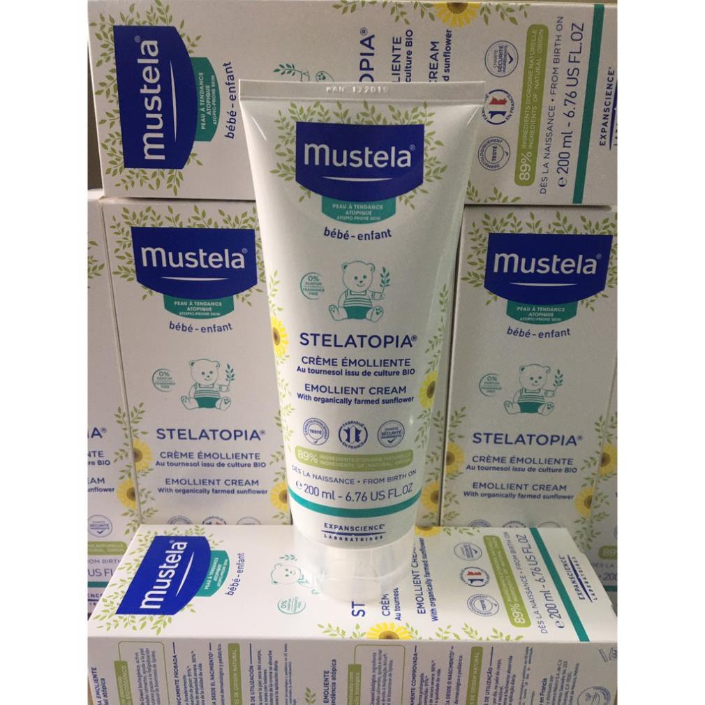 Mustela Kem Dưỡng Da Mặt Và Cơ Thể Cho Trẻ Sơ Sinh & Em Bé Da Chàm Thể Tạng Mustela 200ml