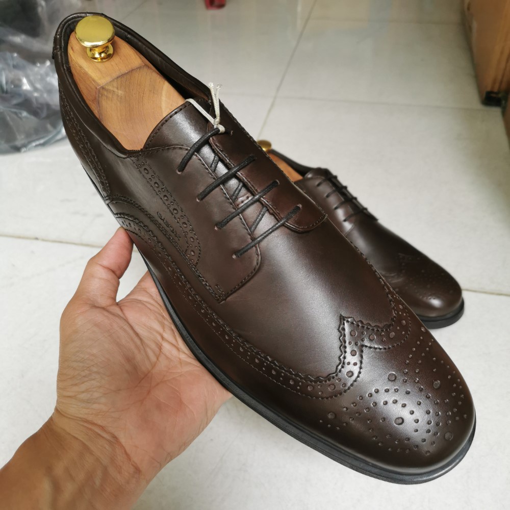 Giày tây da thật, giày công sở big size cỡ lớn Eu:45-46 cho nam chân to (Hàng chính hãng Geox Italy xuất dư)