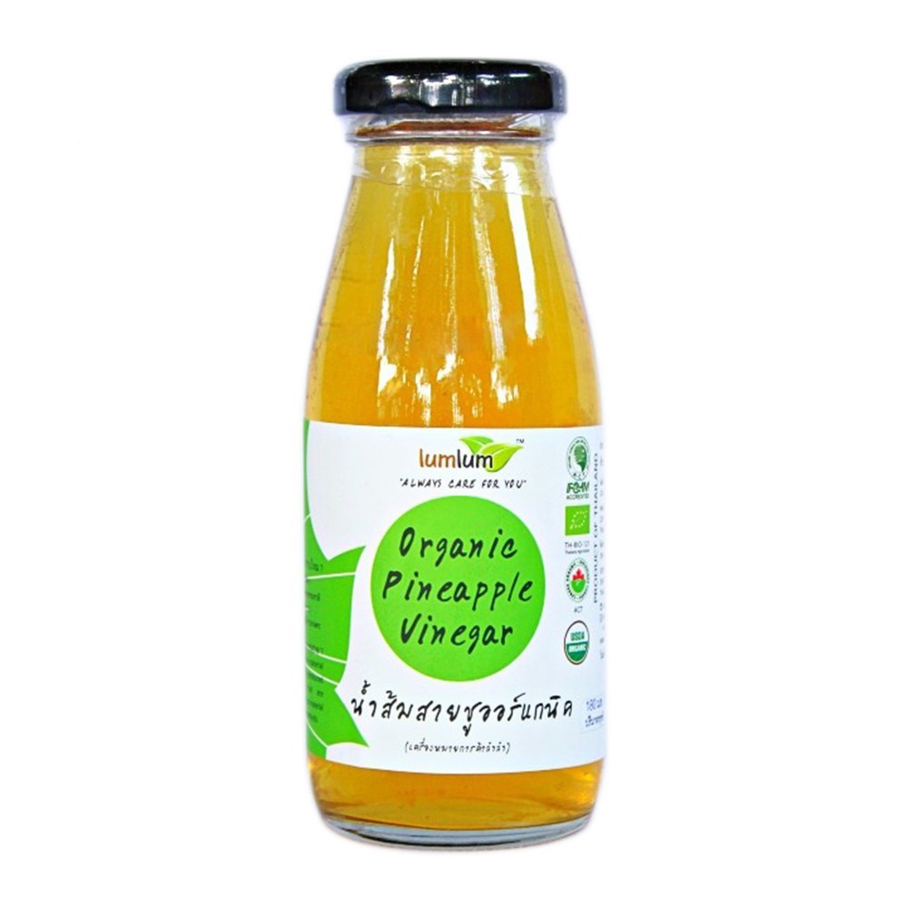 Giấm thơm hữu cơ 180ml LumLum Organic Pineapple Vinegar   Date 07/2022