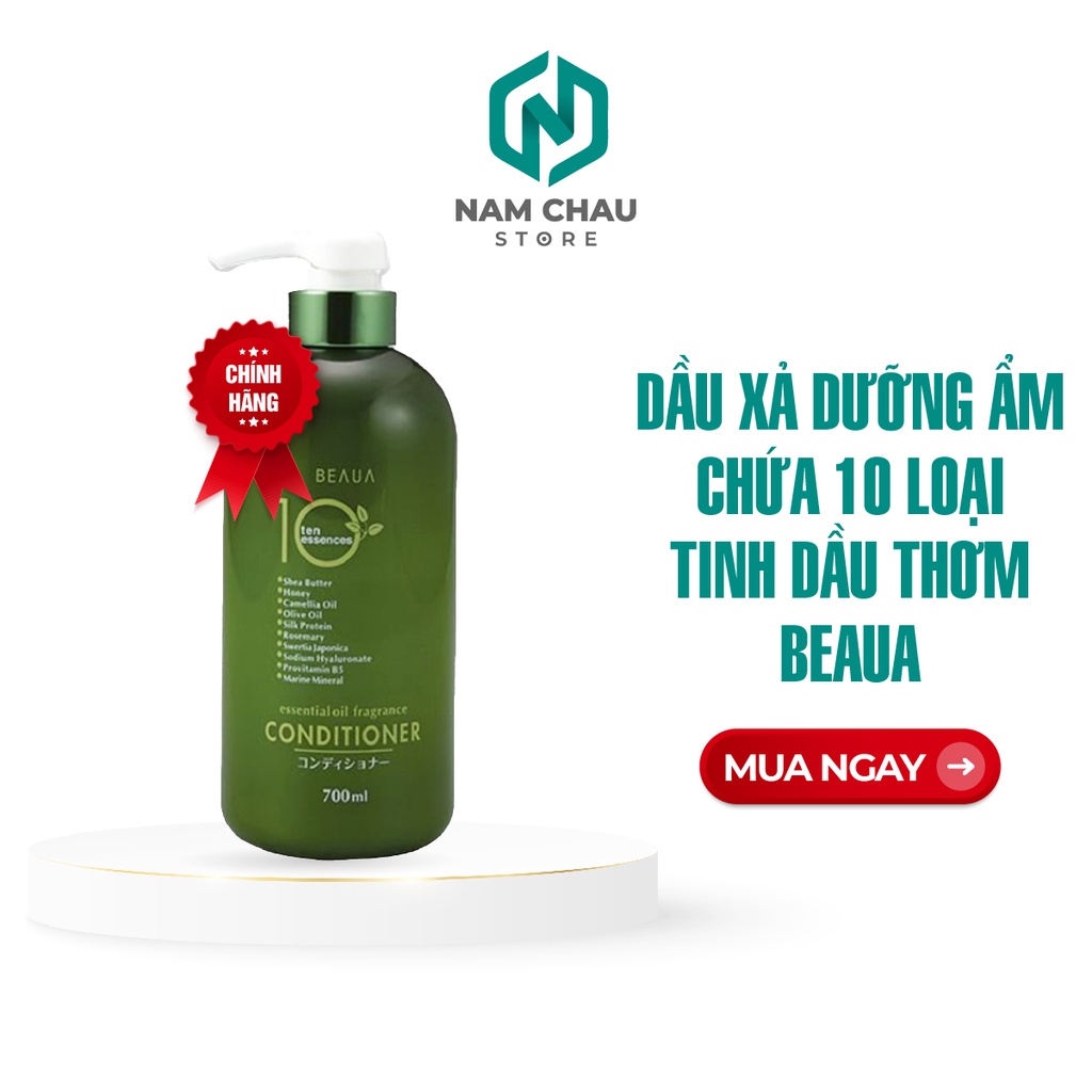 Namchaustore - Dầu Xả Dưỡng Ẩm Chứa 10 Loại Tinh Dầu Thơm Beaua Nhật Bản 700ml