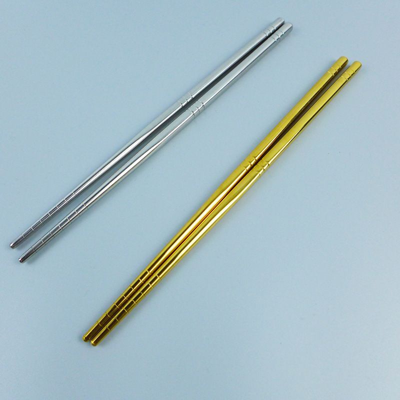Đũa inox 304 TAMUSHOP92 Đũa ăn cơm Hàn Quốc mạ màu vàng bạc Dui002