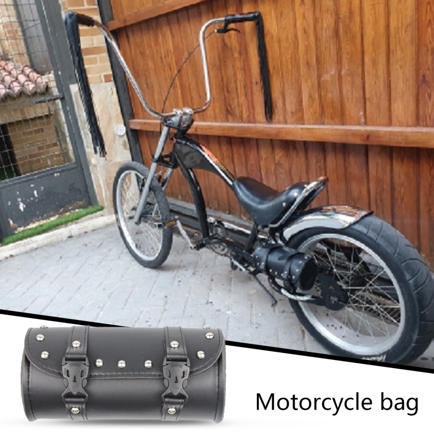 Túi Đựng Dụng Cụ Hình Thùng Gắn Ghi Đông Xe Máy Màu Đen