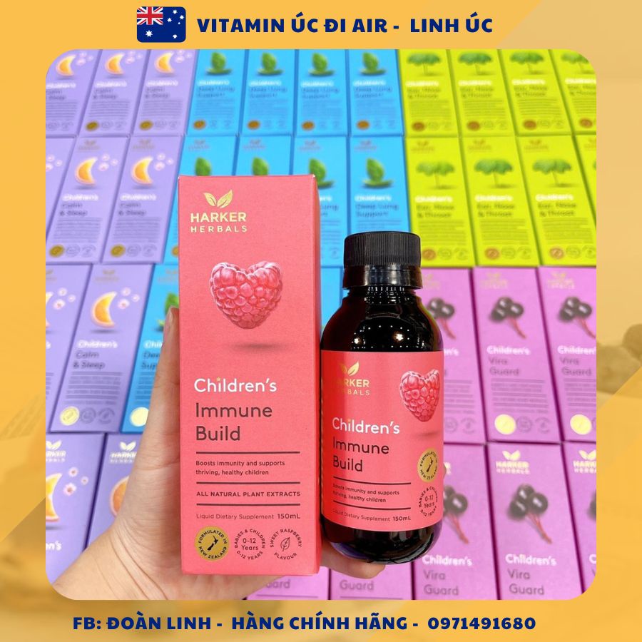 Siro thảo dược Harker Herbals NewZealand các loại cho bé, Date xa, Hàng chuẩn đi air