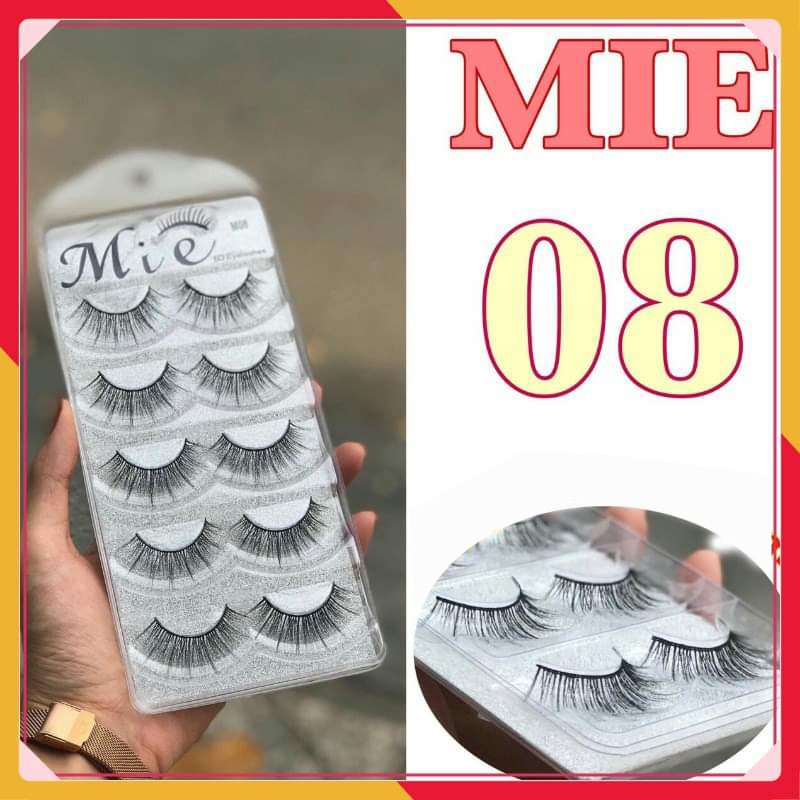 Mi giả tự nhiên 6D Mie 5 cặp cao cấp chính hãng HALOMI chuyên dùng cho makeup