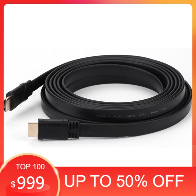 Dây Cáp HDMI 1.5m dẹt đen-Dây cáp kết nối cổng HDMI 2 đầu tốt chống nhiễu xịn chất lượng cao giá rẻ
