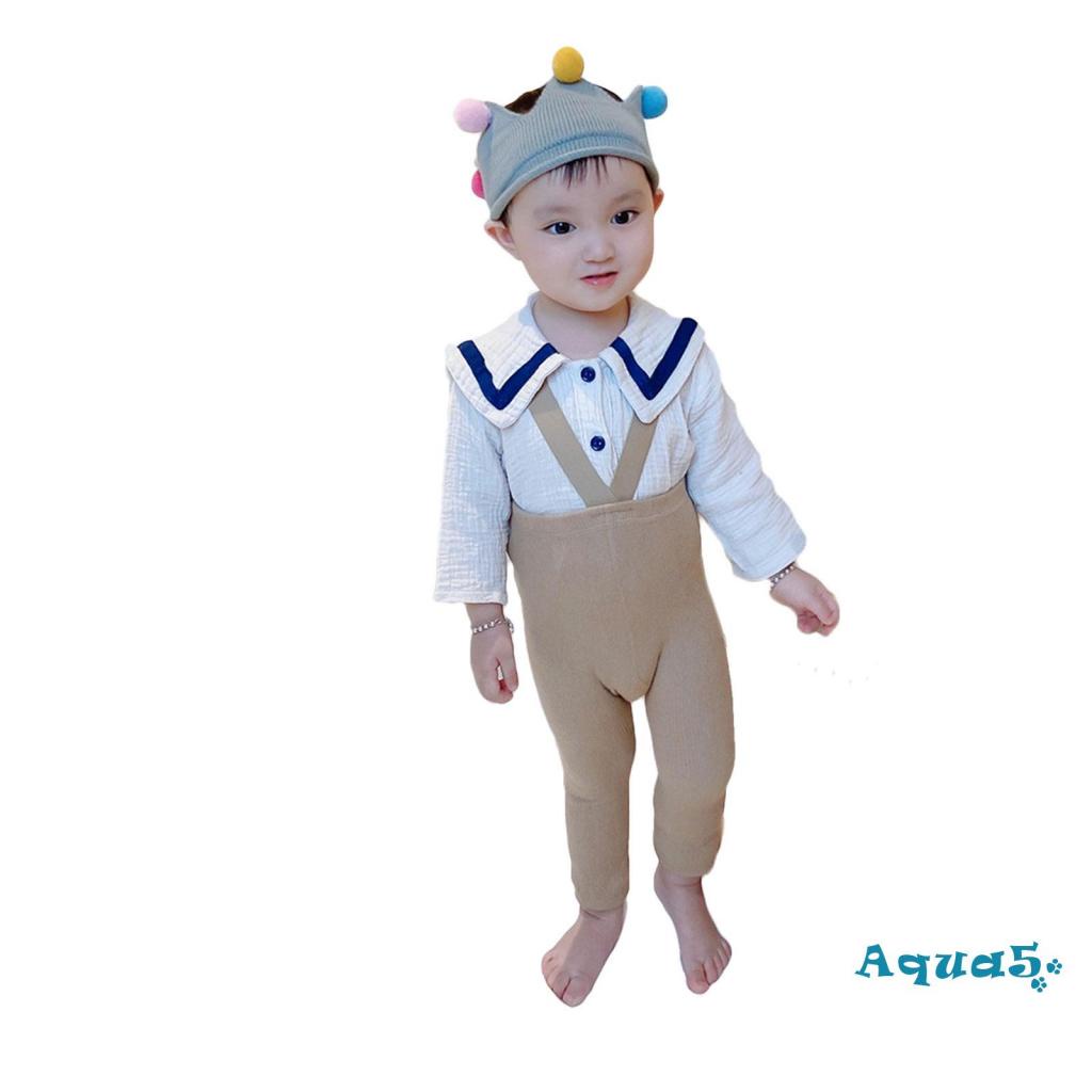 Quần legging lưng cao màu trơn thời trang cho trẻ em