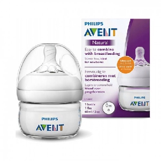 Bình sữa Philips AVENT Natural 60ml [Núm số 0 - trẻ sơ sinh]