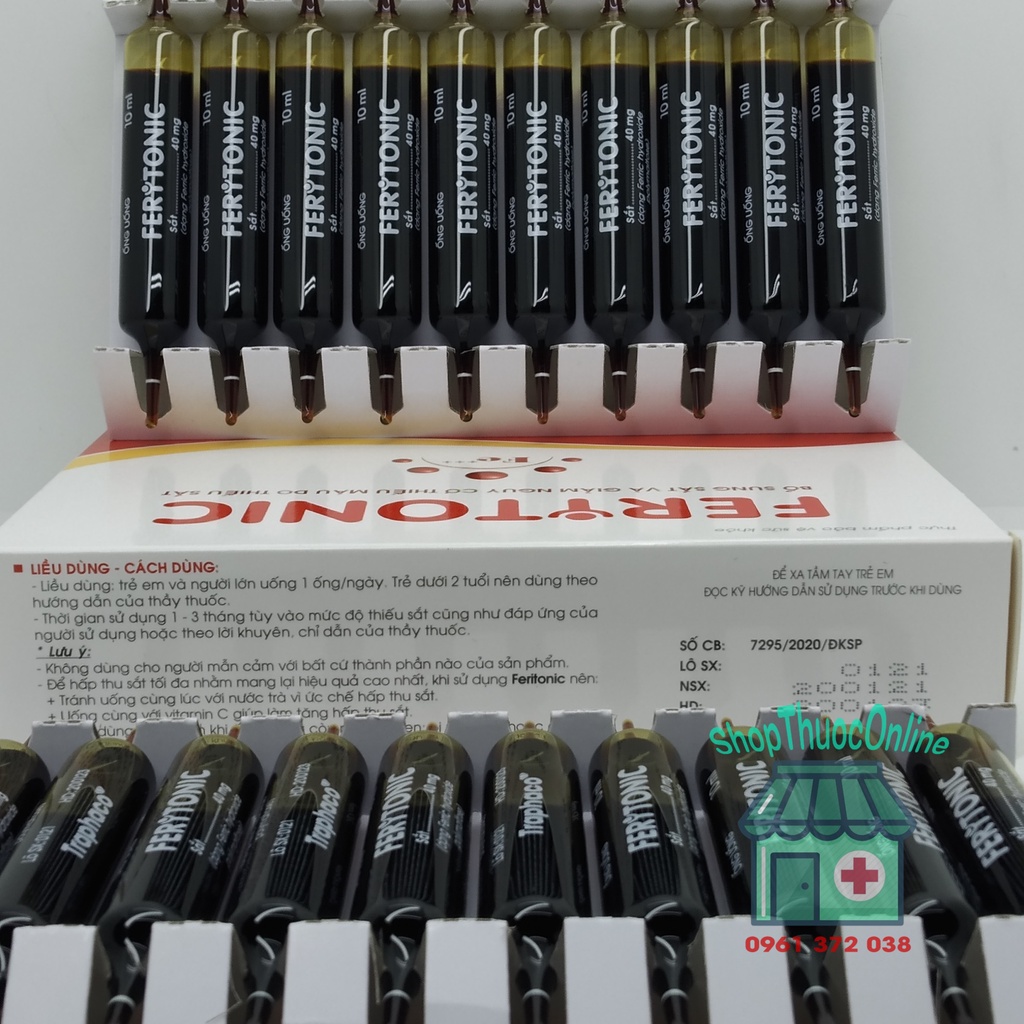 Feritonic bổ sung sắt hộp 20 ống