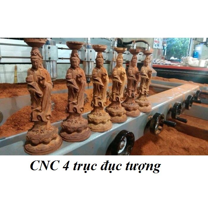 Máy CNC 4 trục đục tượng loại tốt