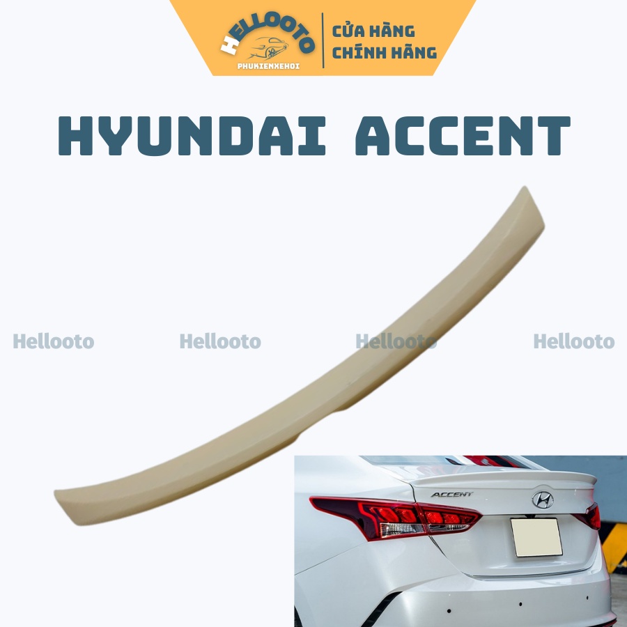 Đuôi gió thể thao, cánh lướt gió Xe Accent 2018 2019 2020 2021 2022 - Hàng Mộc Chưa Sơn mẫu 02 Tặng kèm keo dính