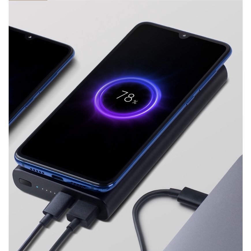 Pin sạc dự phòng không dây Xiaomi 10000mAh 2019 - Sạc dự phòng tích hợp sạc không dây 10000mAh Xiaomi lite